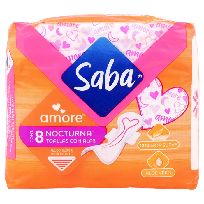 Toallas Saba Amore Nocturna Con 8 - WeCare Pharma