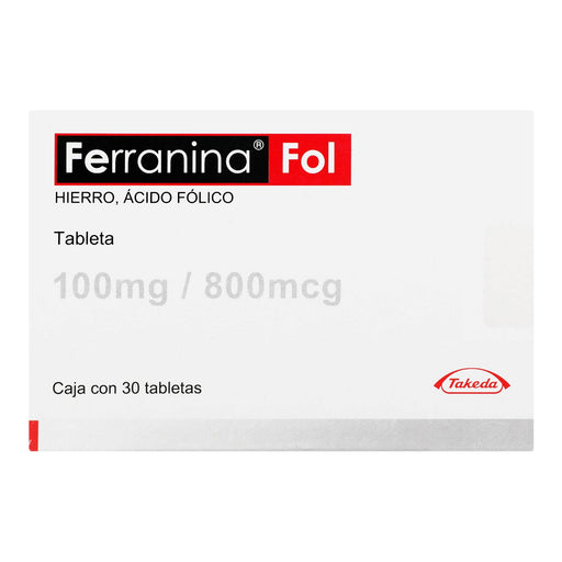 Ferranina Fol Grageas 100Mg/800Mcg Con 30 (Hierro/Acido Folico) - WeCare Pharma