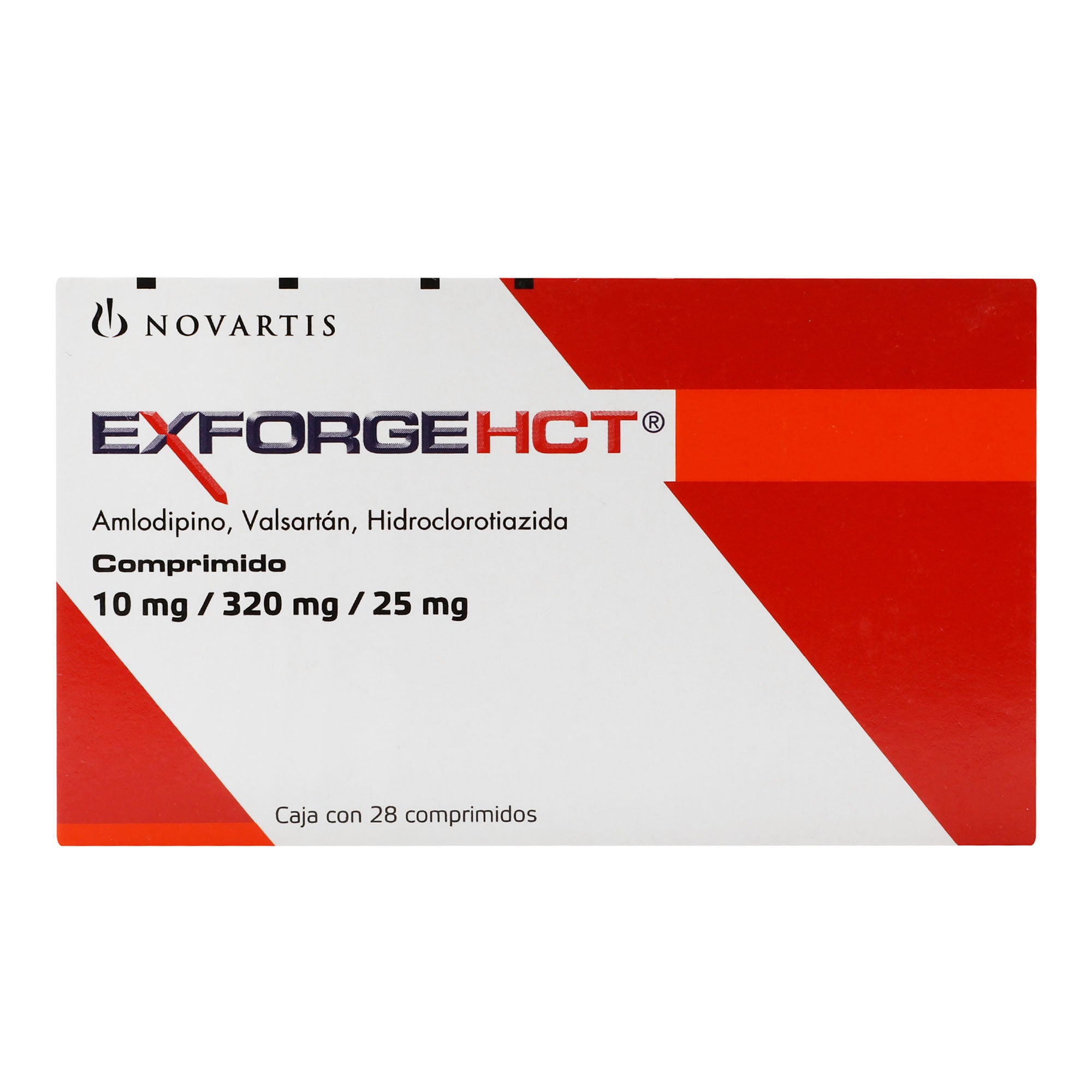 Exforge Hct 10Mg/320Mg/25Mg Con 28 Comprimidos (Amlodipino/Valsartan/Hidroclorotiazida) 1 - 7501124815899