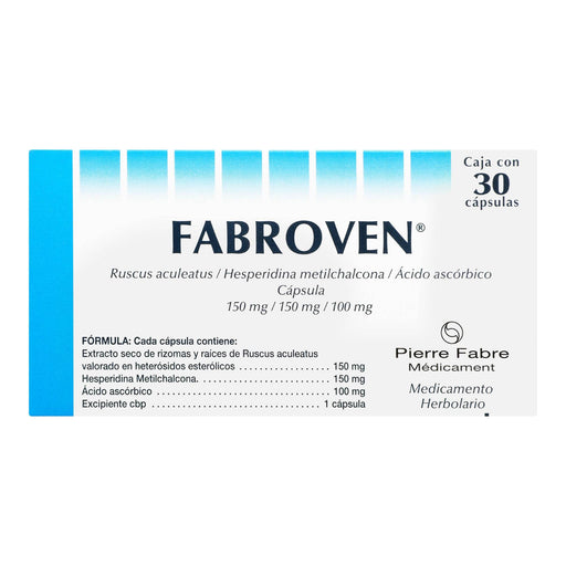 Fabroven 150Mg/150Mg/100Mg Con 30 Capsulas (Ruscus Aculeatus/Hesperidina/Ac Ascorbico) - WeCare Pharma