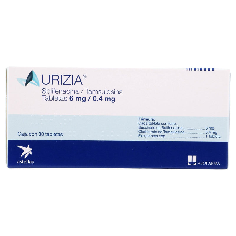 Urizia 6Mg/0.4Mg Con 30 Tabletas (Solifenacina/Tamsulosina) - WeCare Pharma