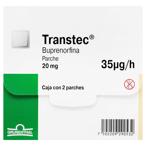 Transtec (Buprenorfina) Parche 20Mg Con 2 - WeCare Pharma