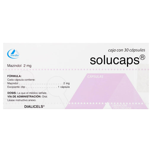 Solucaps (Mazindol) Capsulas 2Mg Con 30 - WeCare Pharma