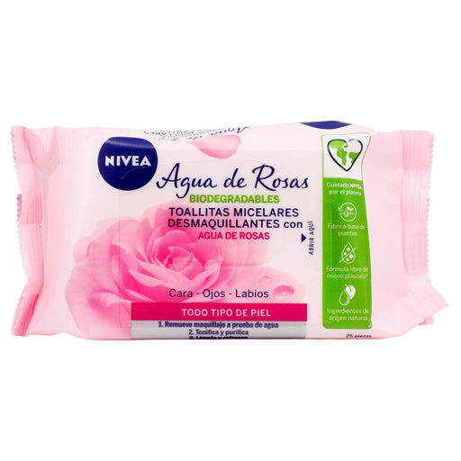 Nivea Toallitas Desmaquillantes Agua De Rosas Con 25 - WeCare Pharma