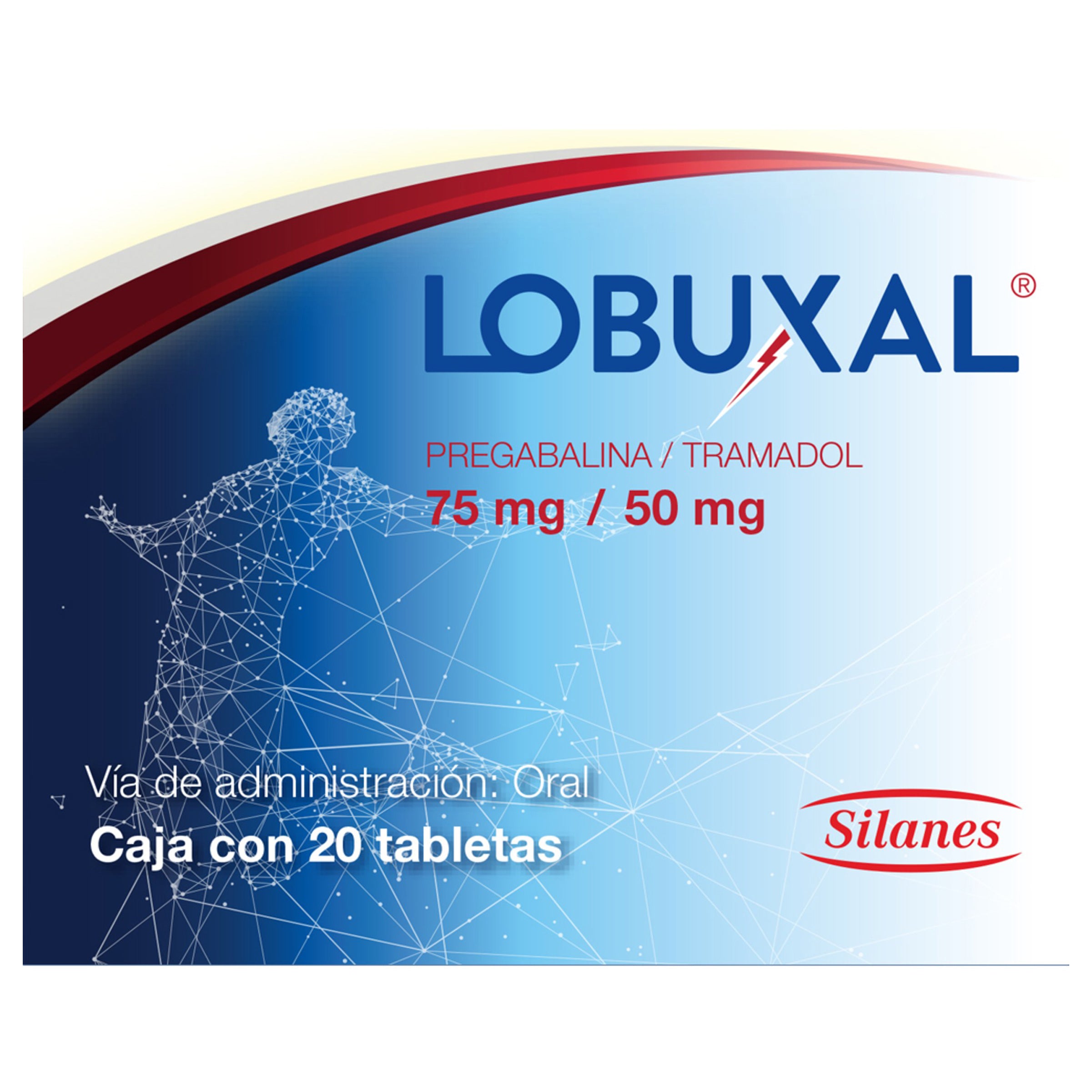 Lobuxal 75Mg/50Mg Con 20 Tabletas (Pregabalina/Tramadol) 1 - 7501101600548