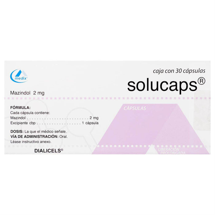 Solucaps (Mazindol) Capsulas 2Mg Con 30 - WeCare Pharma