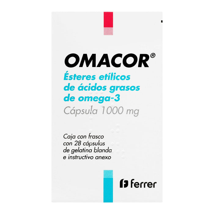 Omacor 1000Mg Con 28 Capsulas (Esteres Etilicos De Acidos Grasos De Omega-3) - WeCare Pharma