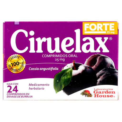 Ciruelax Forte 25Mg Con 24 Comprimidos (Cassia Angustifolia) 1 - 7803510003409