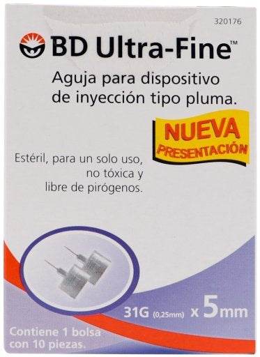 Aguja Para Pluma Bd 31Gx5Mm Con 10 - WeCare Pharma