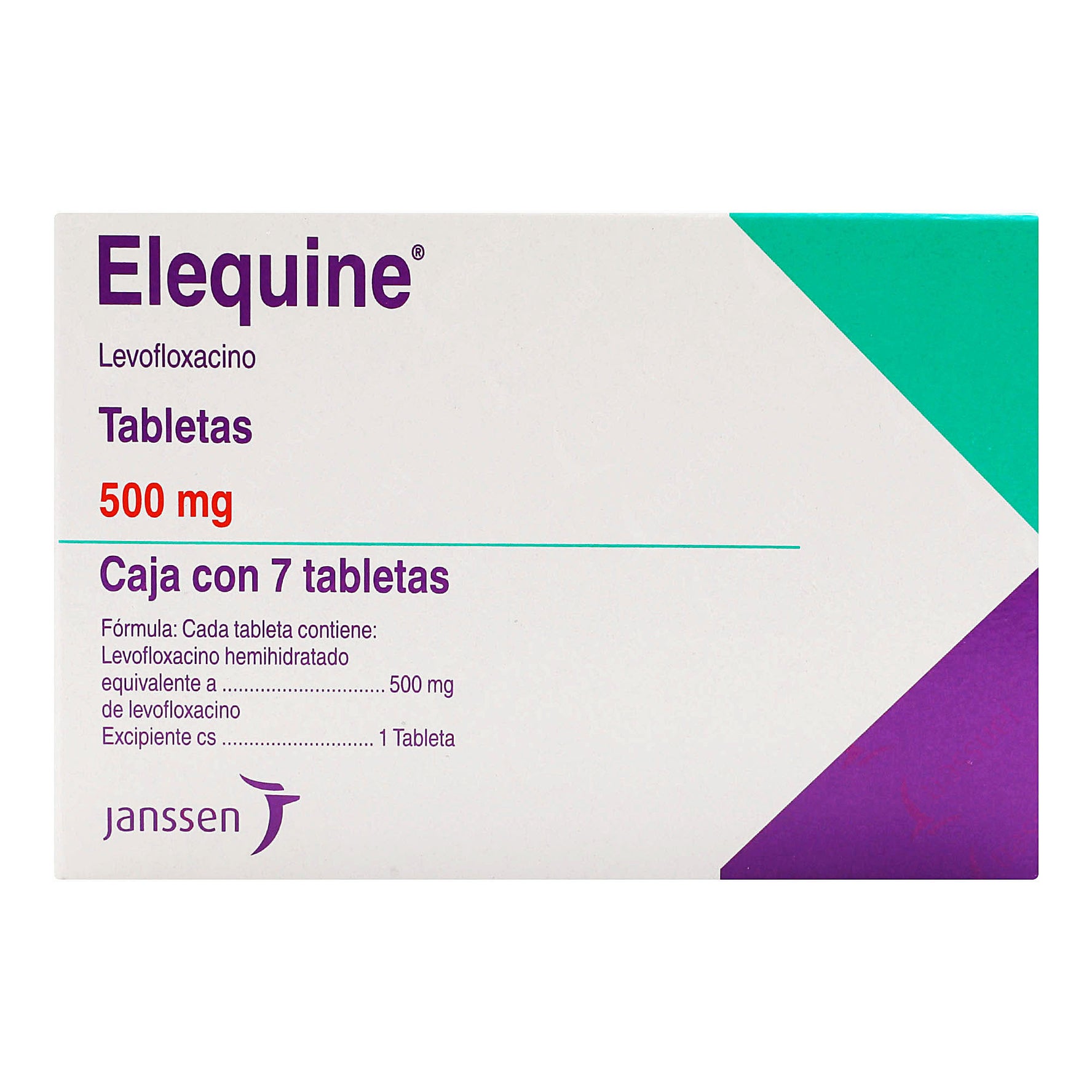 Elequine 500Mg Con 7 Tabletas (Levofloxacino) 1 - 7501100069100