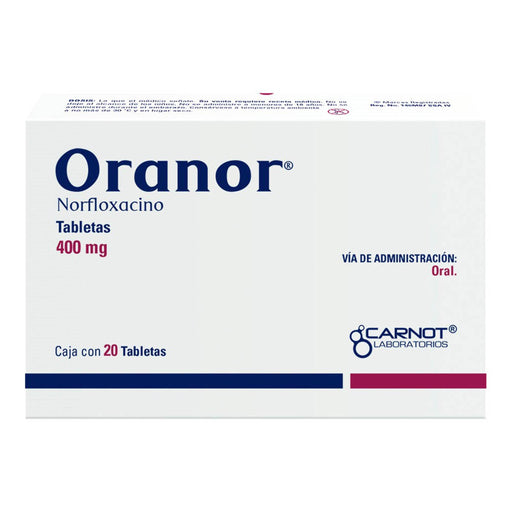 Oranor (Norfloxacino) Tabletas 400Mg Con 20 - WeCare Pharma