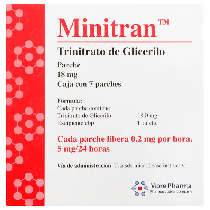Minitran Parche 18Mg Con 7 (Trinitrato De Glicerilo) - WeCare Pharma