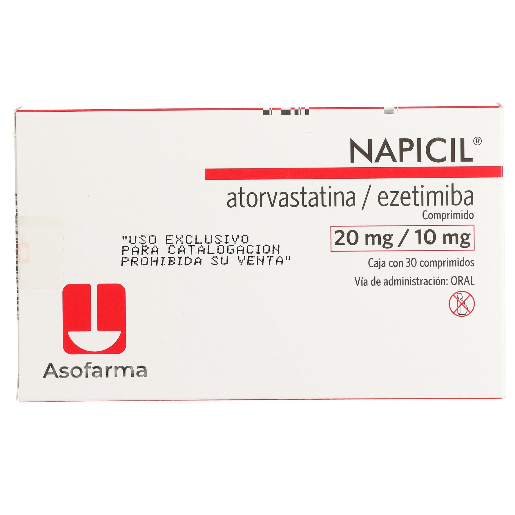 Napicil 20Mg/10Mg Con 30 Comprimidos (Atorvastatina/Ezetimiba) 1 - 7730766000510