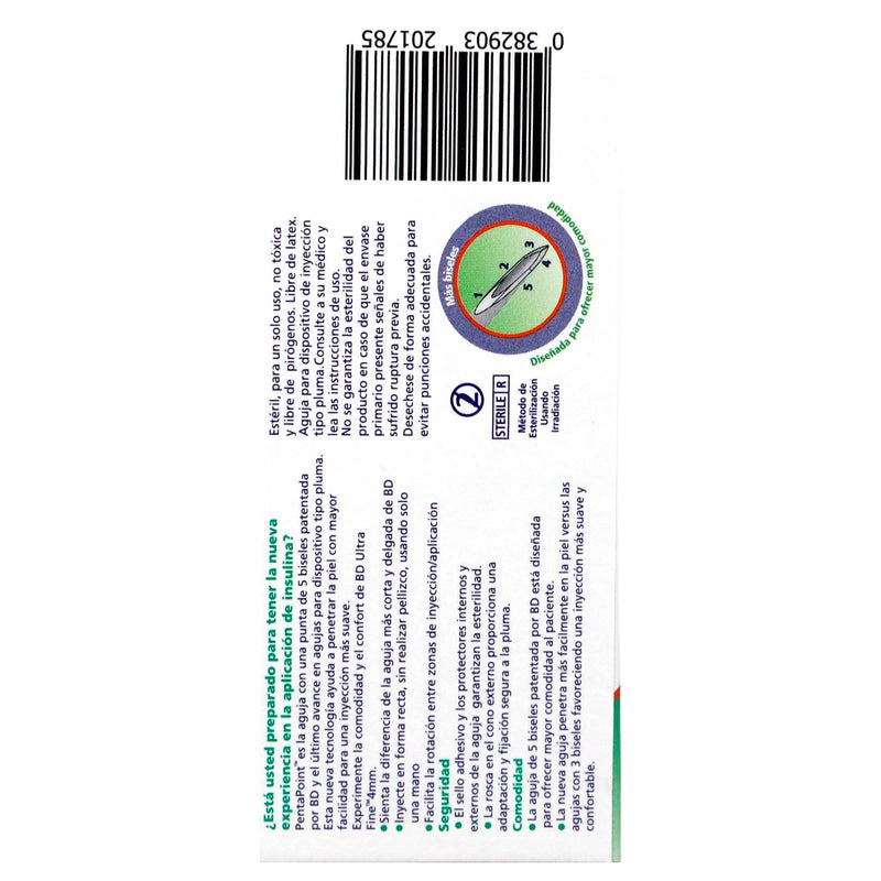 Aguja Para Pluma Bd 32Gx4Mm Con 10 - WeCare Pharma