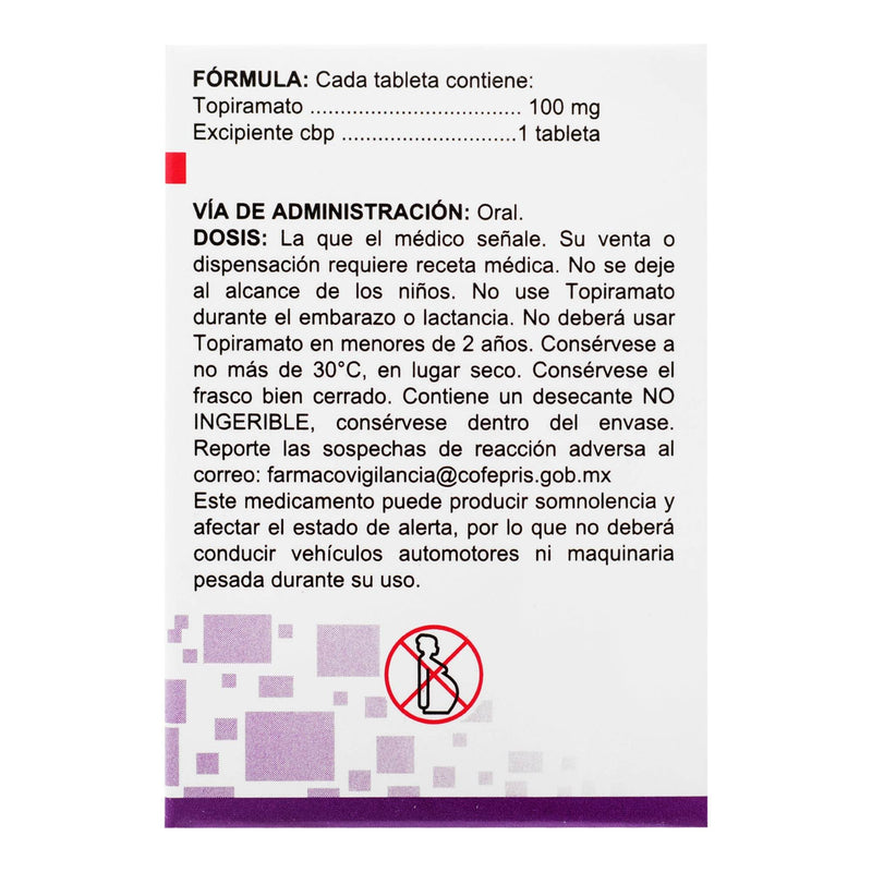 Topiramato 100Mg Con 20 Ultra Tabletas - WeCare Pharma