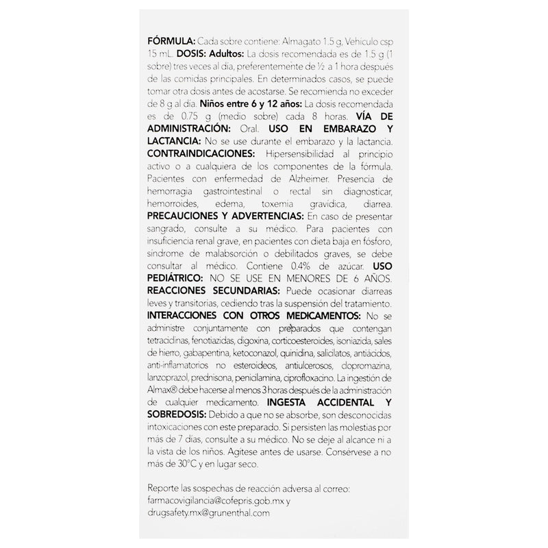 Almax Sobre 1.5G/15Ml Con 24 (Almagato) - WeCare Pharma
