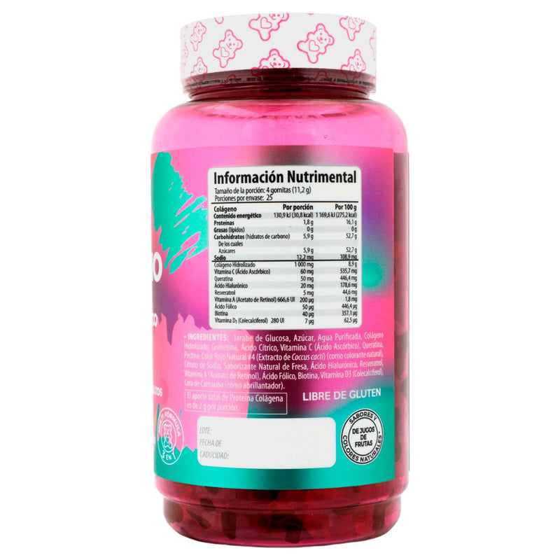Belabear Gomitas 2.8G Con 100 (Colageno/Biotina/Acido Hialuronico) - WeCare Pharma