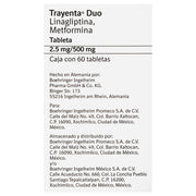 Trayenta Duo 2.5Mg/500Mg Con 60 Tabletas (Linagliptina/Metformina) - WeCare Pharma