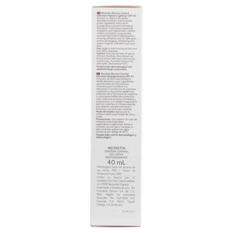 Cantabria Neoretin Gelcream Discrom Control Fps50 40Ml - WeCare Pharma
