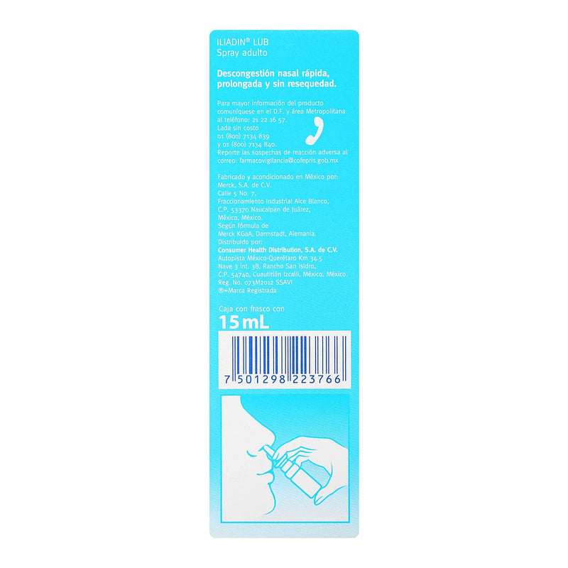 Iliadin Lubricante Ad Spray 0.05% 15Ml (Oximetazolina/Dexpantenol) - WeCare Pharma