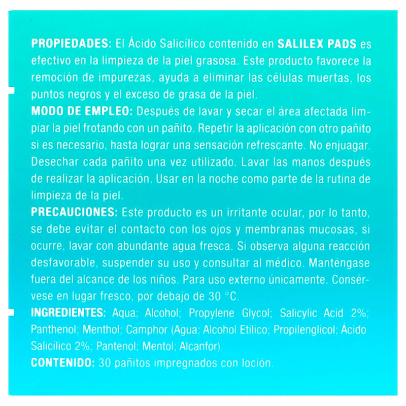 Salilex Pads 2% Con 30 (Acido Salicilico) - WeCare Pharma