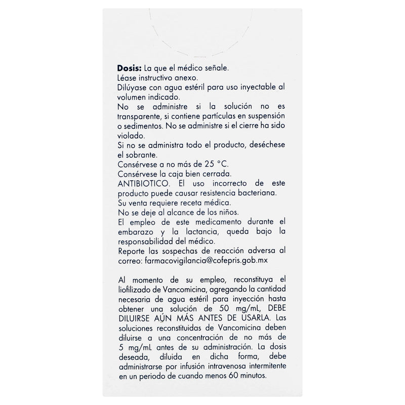 Vancocin Cp Frasco 1G Con 1 Ampulas (Vancomicina) - WeCare Pharma