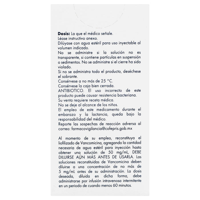 Vancocin Cp Frasco 1G Con 1 Ampulas (Vancomicina) - WeCare Pharma