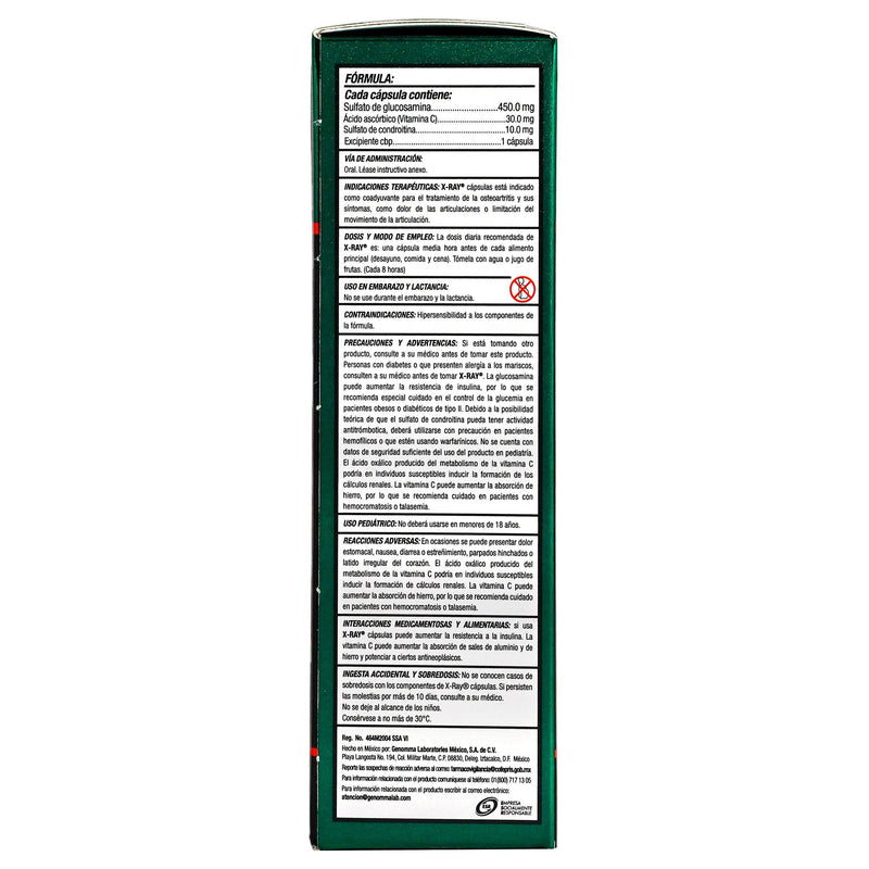 X-Ray 450Mg/30Mg/10Mg Con 40 Capsulas (Glucosamina/Vitamina Con Condroitina) - WeCare Pharma