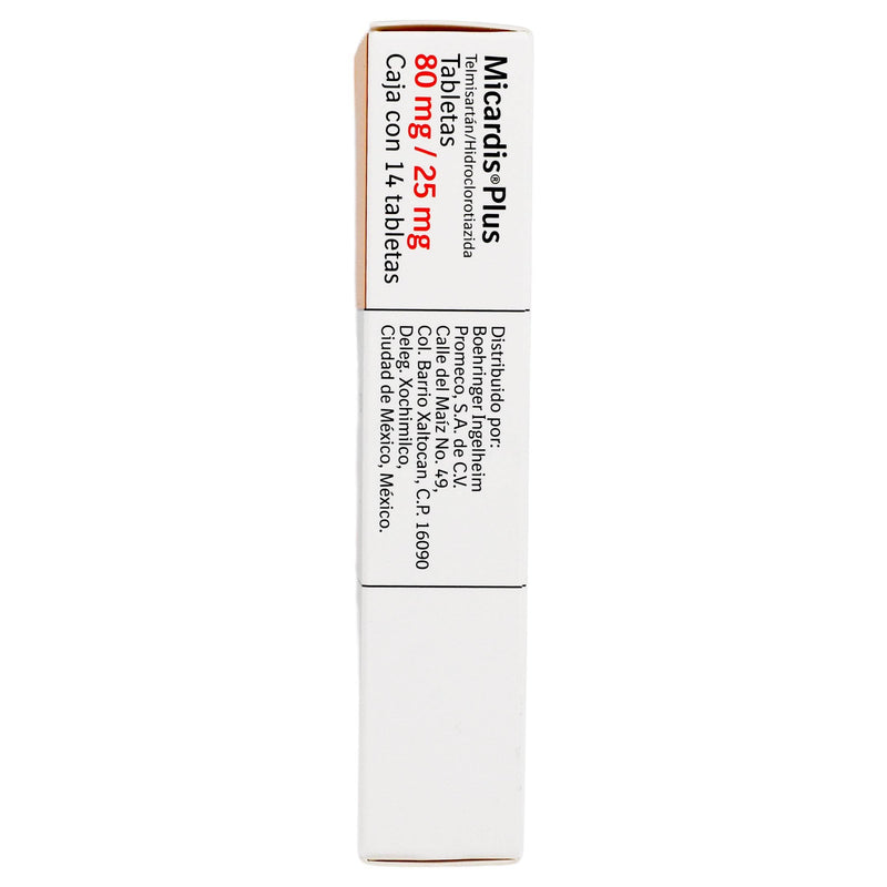 Micardis Plus 80Mg/25Mg Con 14 Tabletas (Telmisartan/Hidroclorotiazida) - WeCare Pharma