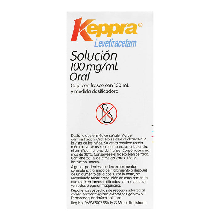 Keppra Solución 100Mg/Ml 150Ml (Levetiracetam) - WeCare Pharma