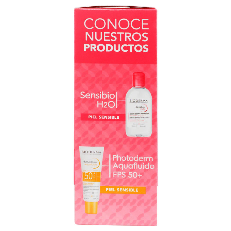 Bioderma Kit Sensibio H2O Eye Desmaquillante+ Mini Sensibio+Aquafluido Fps50 - WeCare Pharma