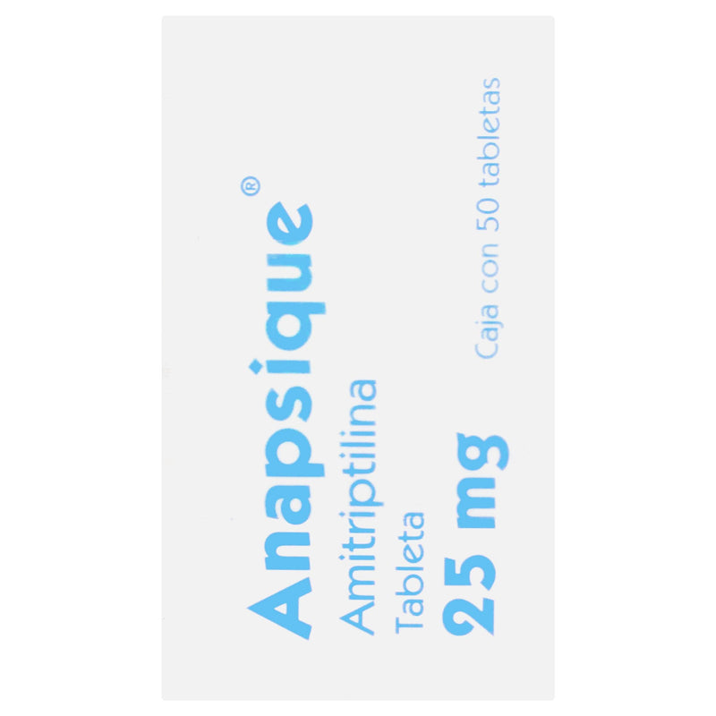 Anapsique (Amitriptilina) Tabletas 25Mg Con 50 - WeCare Pharma