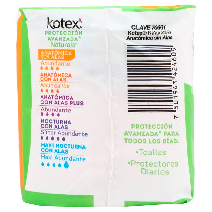 Toallas Kotex Manzanilla Sin Alas Con 10 - WeCare Pharma