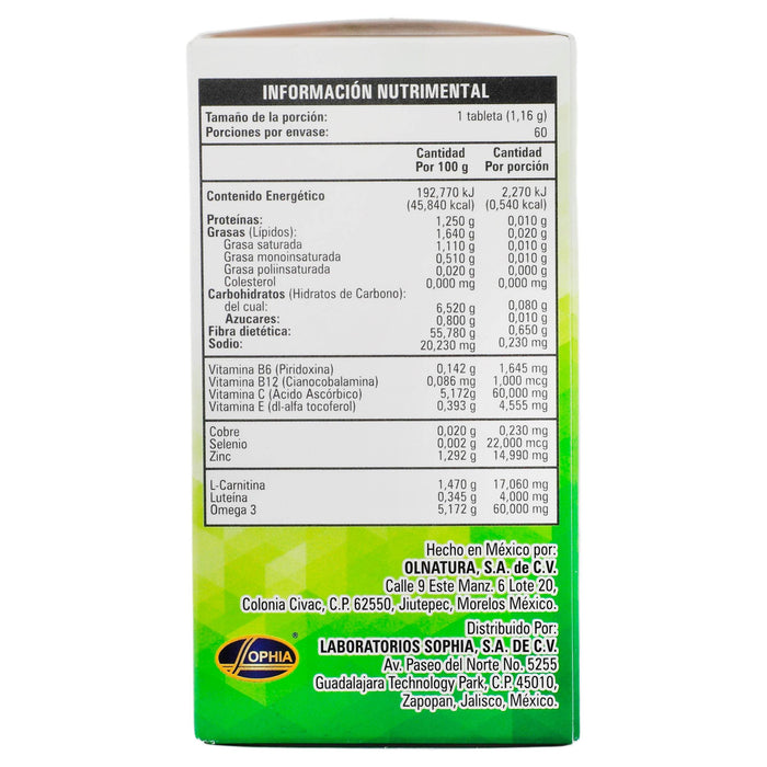 Luxter 1.16G Con 60 Tabletas (Omega 3/Luteina/L-Carnitina/Vitaminas/Minerales) - WeCare Pharma