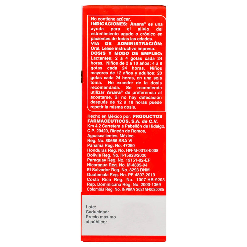 Anara Solución Gotas 7.5Mg/Ml (Picosulfato Sodico) - WeCare Pharma