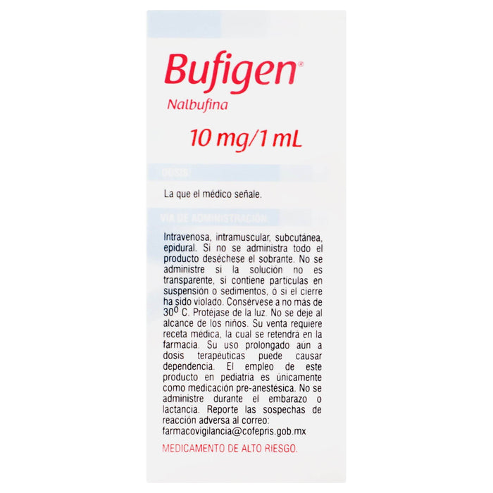 Bufigen (Nalbufina) Solución 10Mg/1Ml 10Ml - WeCare Pharma