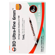 Jeringa Insulina Ultrafine Bd 1Ml 31Gx6Mm Con 30 - WeCare Pharma