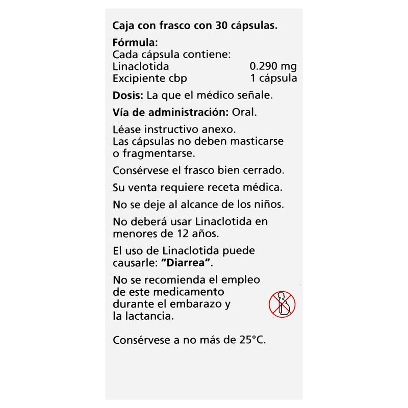 Linzess 0.290Mg Con 30 Capsulas (Linaclotida) - WeCare Pharma