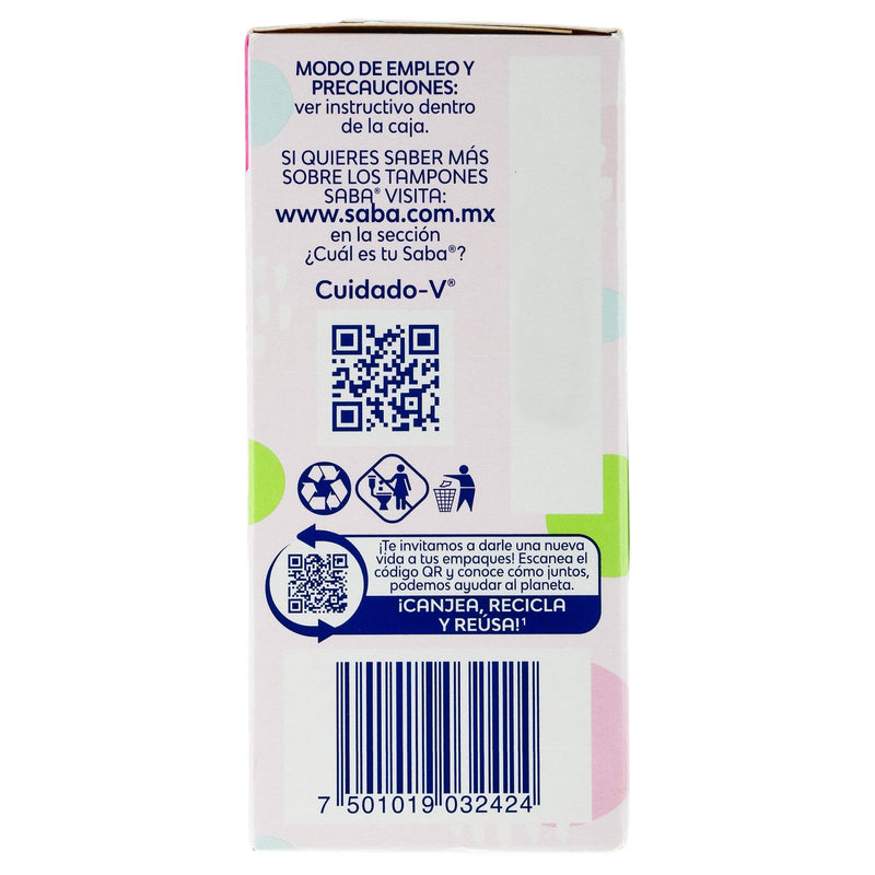 Tampones Saba Super V-Compacto Con 10 - WeCare Pharma