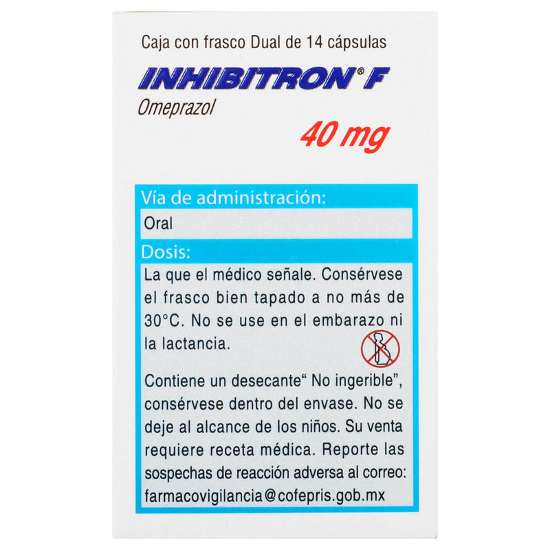 Inhibitron F 40Mg Con 14 Duopack Capsulas (Omeprazol) - WeCare Pharma