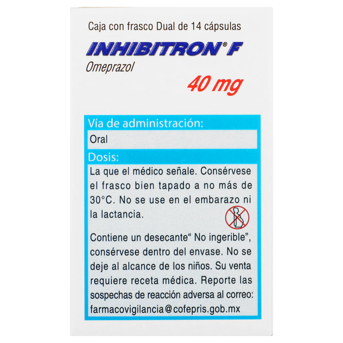 Inhibitron F 40Mg Con 14 Duopack Capsulas (Omeprazol) 5 - 7501299307175