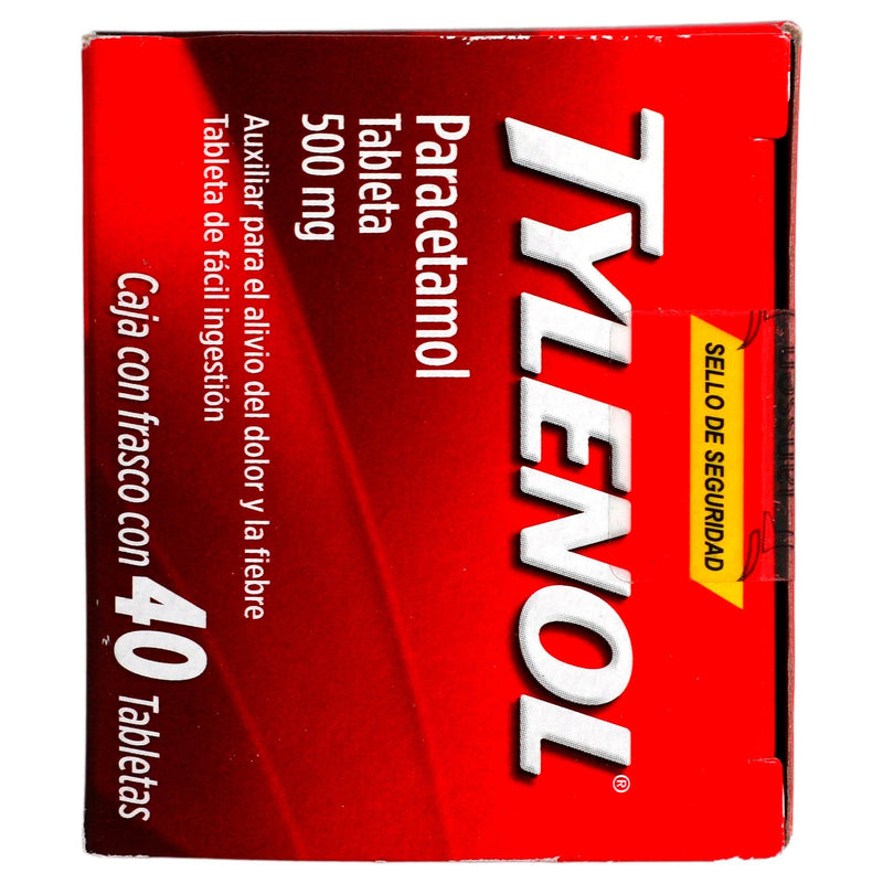 Tylenol 500Mg Con 40 Tabletas (Paracetamol) - WeCare Pharma