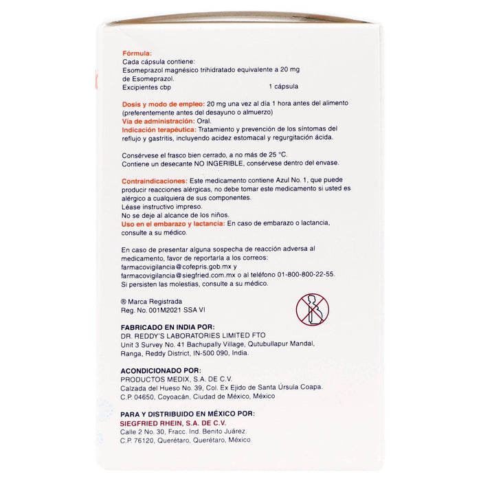 Amably (Esomeprazol) Capsulas 20Mg Con 7 - WeCare Pharma