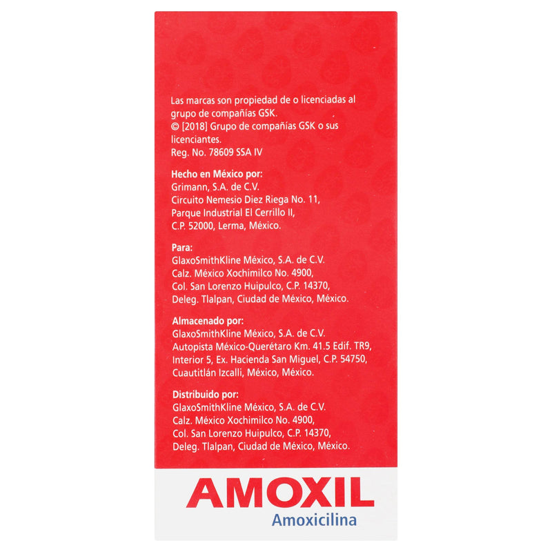 Amoxil Suspensión 500Mg/5Ml 75Ml (Amoxicilina) - WeCare Pharma