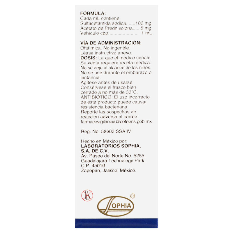 Deltamid Ofteno Gotas 100Mg/5Mg 5Ml (Sulfacetamida/Prednisolona) - WeCare Pharma