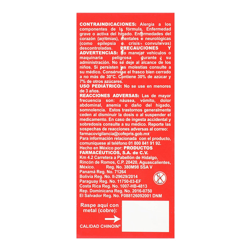 Antiflu-Des Jr Solución 500Mg/3Mg/1G/100Ml 60Ml (Amantadina/Clorfenamina/Paracetamol) - WeCare Pharma