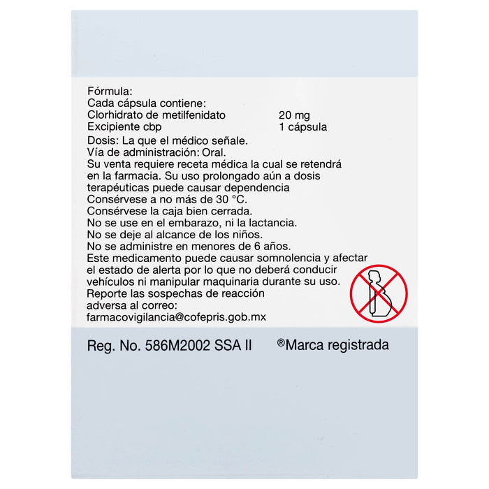 Ritalin La (Metilfenidato) Capsulas 20Mg Con 30 - WeCare Pharma