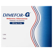 Dimefor-G 500Mg/5Mg Con 60 Tabletas (Metformina/Glibenclamida) - WeCare Pharma
