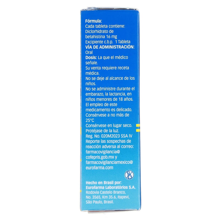 Bilina (Betahistina) Tabletas 16Mg Con 30 - WeCare Pharma