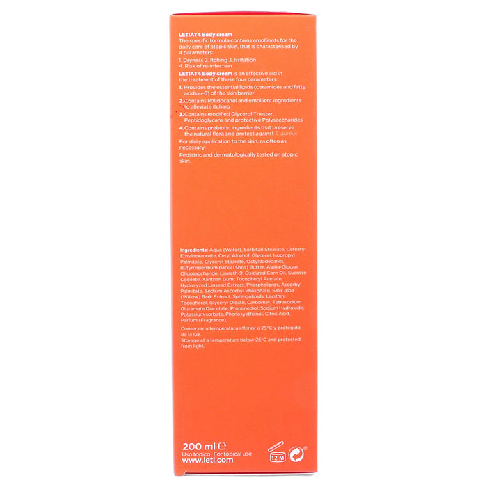 Leti At4 Crema Corporal Piel Atópica 200Ml - WeCare Pharma